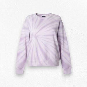 Splendid Lavender Purple Tie Dye Crewneck Light Relaxed Sweatshirt Size Medium